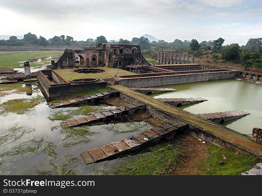 January 08th, 2011 Mandu,Madhya Pradesh, India-A  view of a ruin fort of the Mandu. January 08th, 2011 Mandu,Madhya Pradesh, India-A  view of a ruin fort of the Mandu.