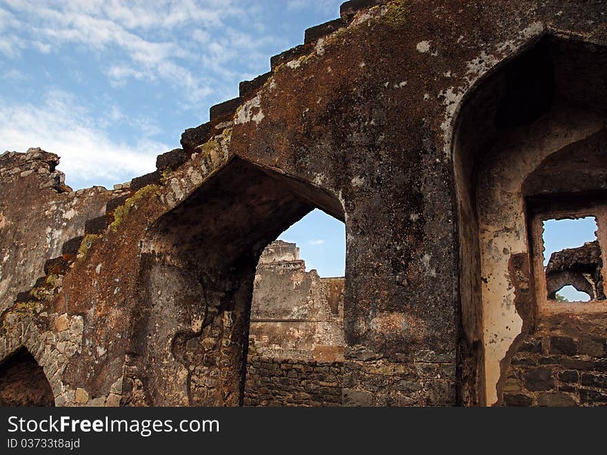 January 08th, 2011 Mandu,Madhya Pradesh, India-A portion of the Jahaj Mahal. January 08th, 2011 Mandu,Madhya Pradesh, India-A portion of the Jahaj Mahal