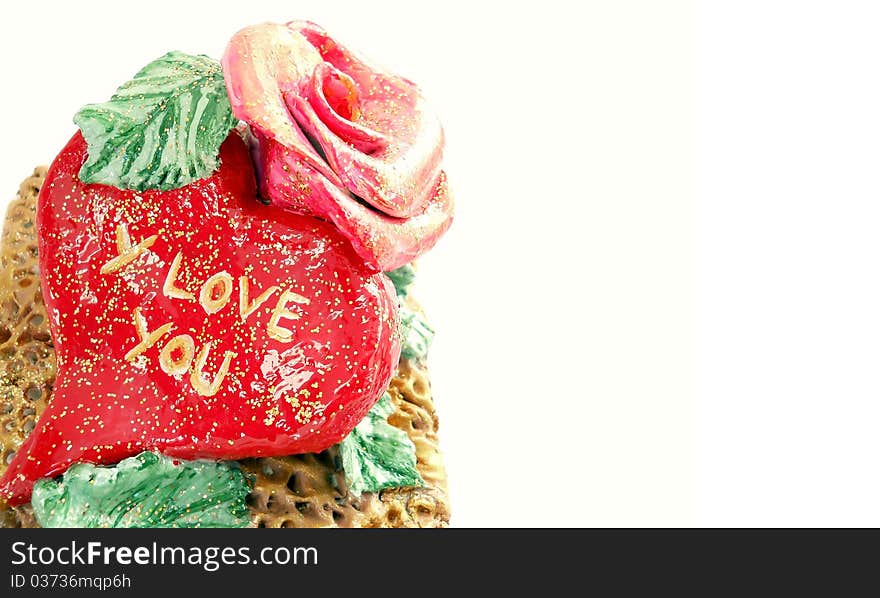 Nice Valentine day decorative sculpture. Nice Valentine day decorative sculpture