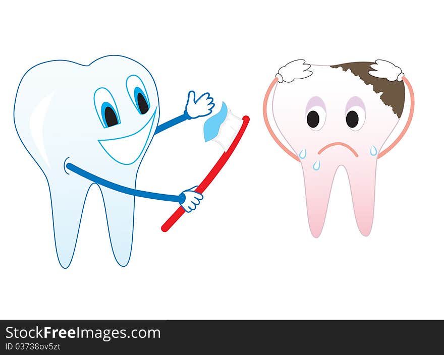 Healthy tooth advises the aching tooth brush yourself. Healthy tooth advises the aching tooth brush yourself