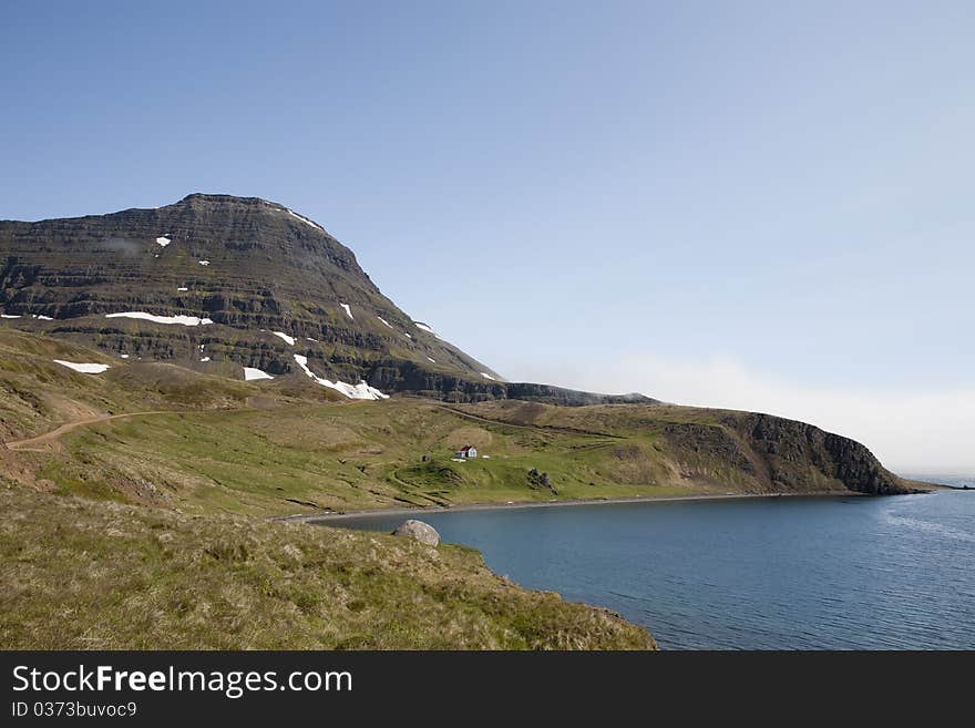 Summer house in a bay in Iceland