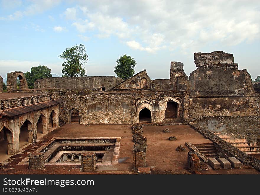 January 08th, 2011 Mandu,Madhya Pradesh, India-A interior view of a ruin fort of the Mandu. January 08th, 2011 Mandu,Madhya Pradesh, India-A interior view of a ruin fort of the Mandu.