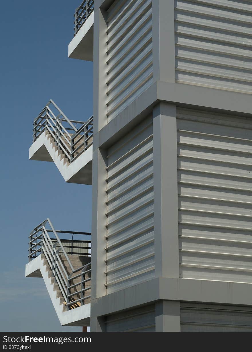 Outdoor stairs in modern building. Outdoor stairs in modern building