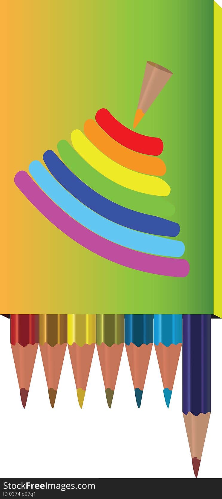 A colorful collage of colored pencil points.