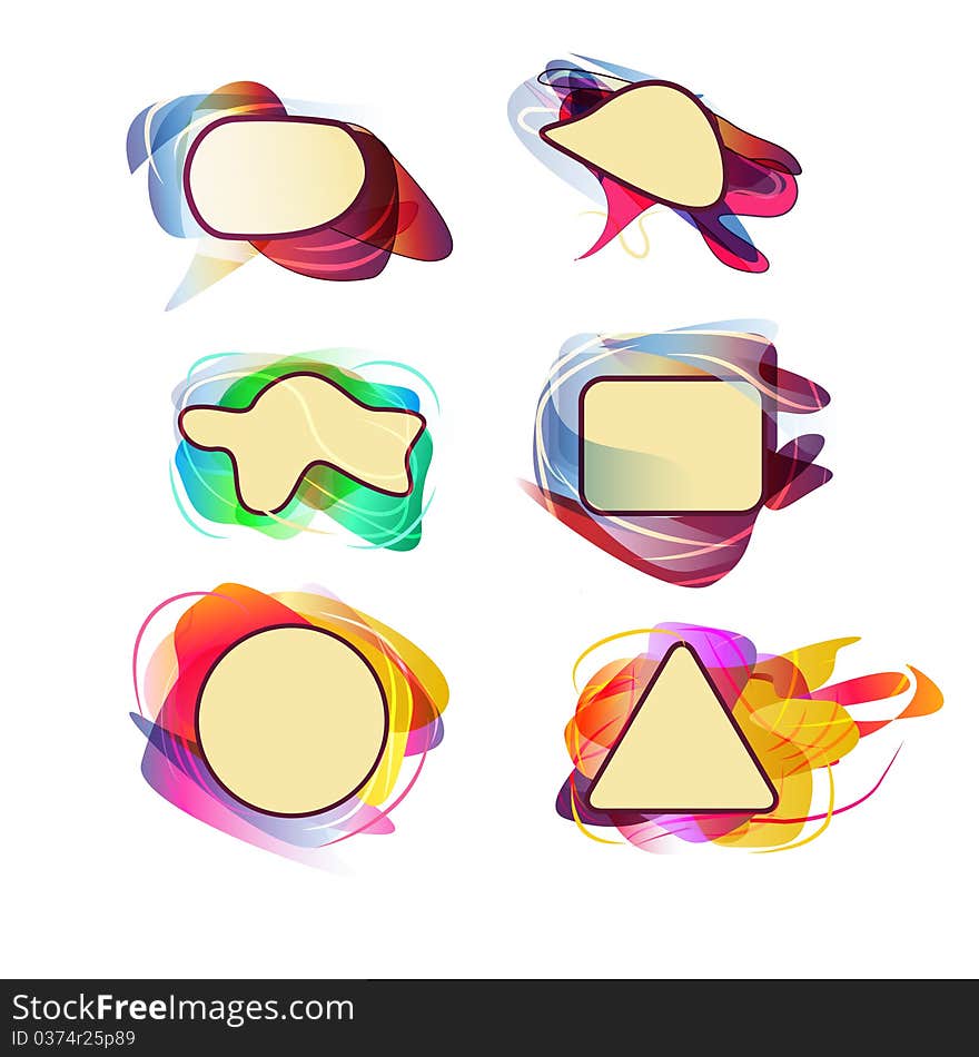 Set with abstract multicolor banner for web. Set with abstract multicolor banner for web