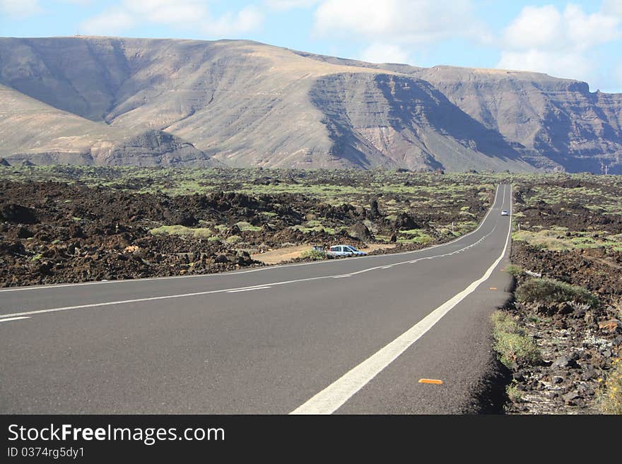 Ruta hacia el Norte de Lanzarote, Islas Canarias, Spain. Ruta hacia el Norte de Lanzarote, Islas Canarias, Spain