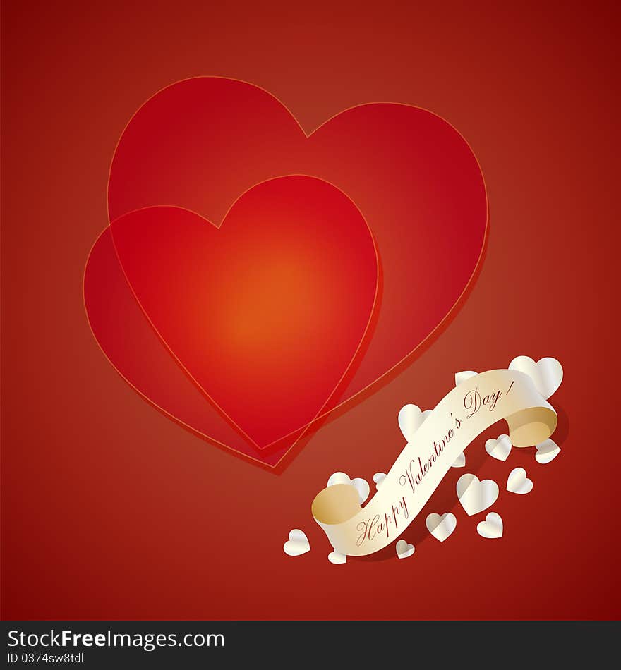 Valentines greeting,  clip art  illustration. Valentines greeting,  clip art  illustration