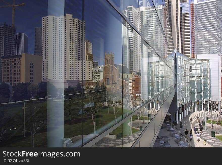 Reflection of Yerba Buena Gardens, San Francisco