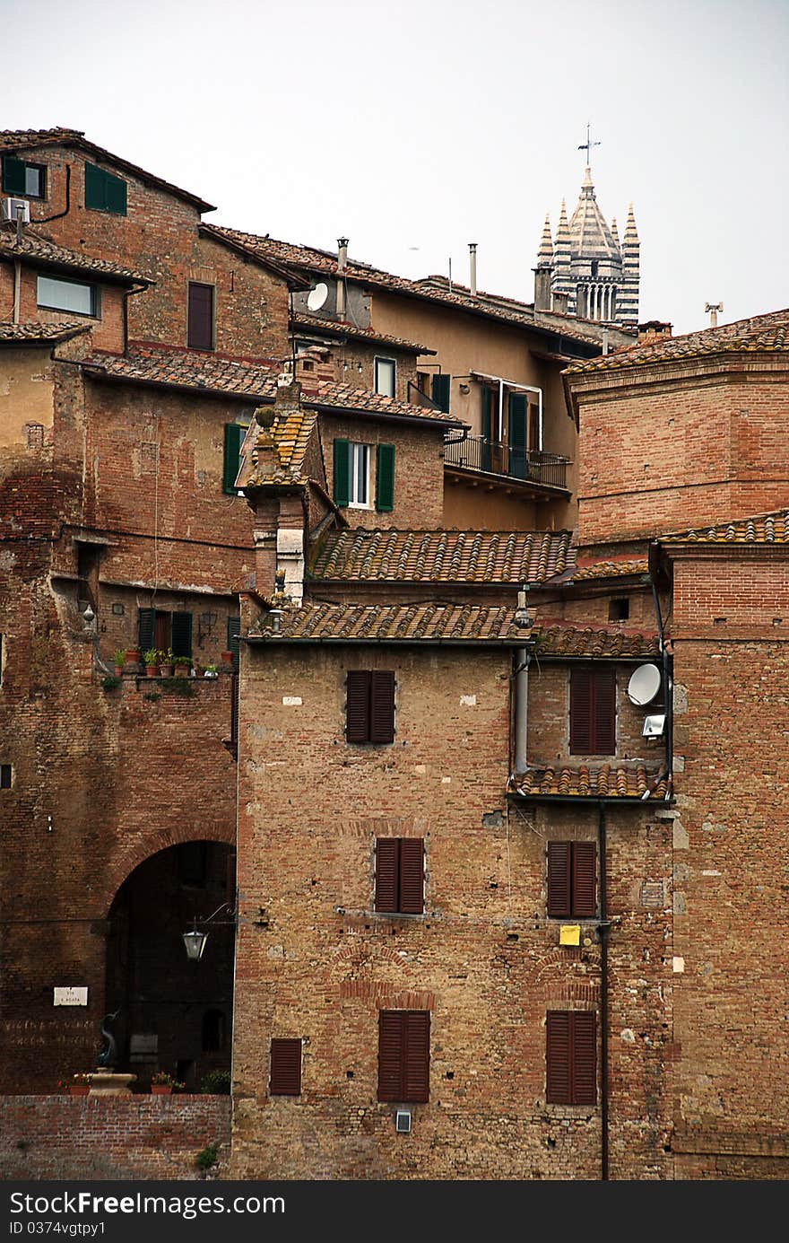 View On Sienna And Duomo, Toskany, Italy