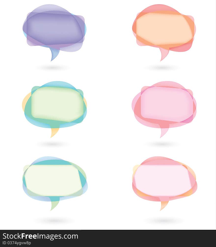 Colored Speech Bubbles