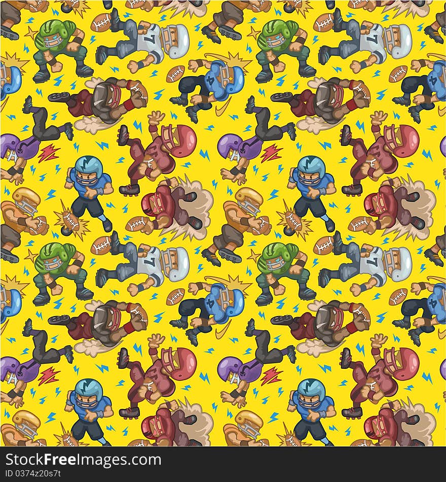 Seamless Football Pattern