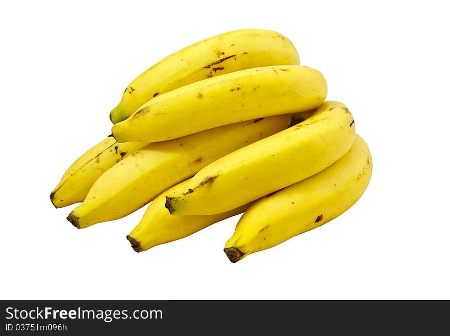 Bunch of bananas isolated on white background