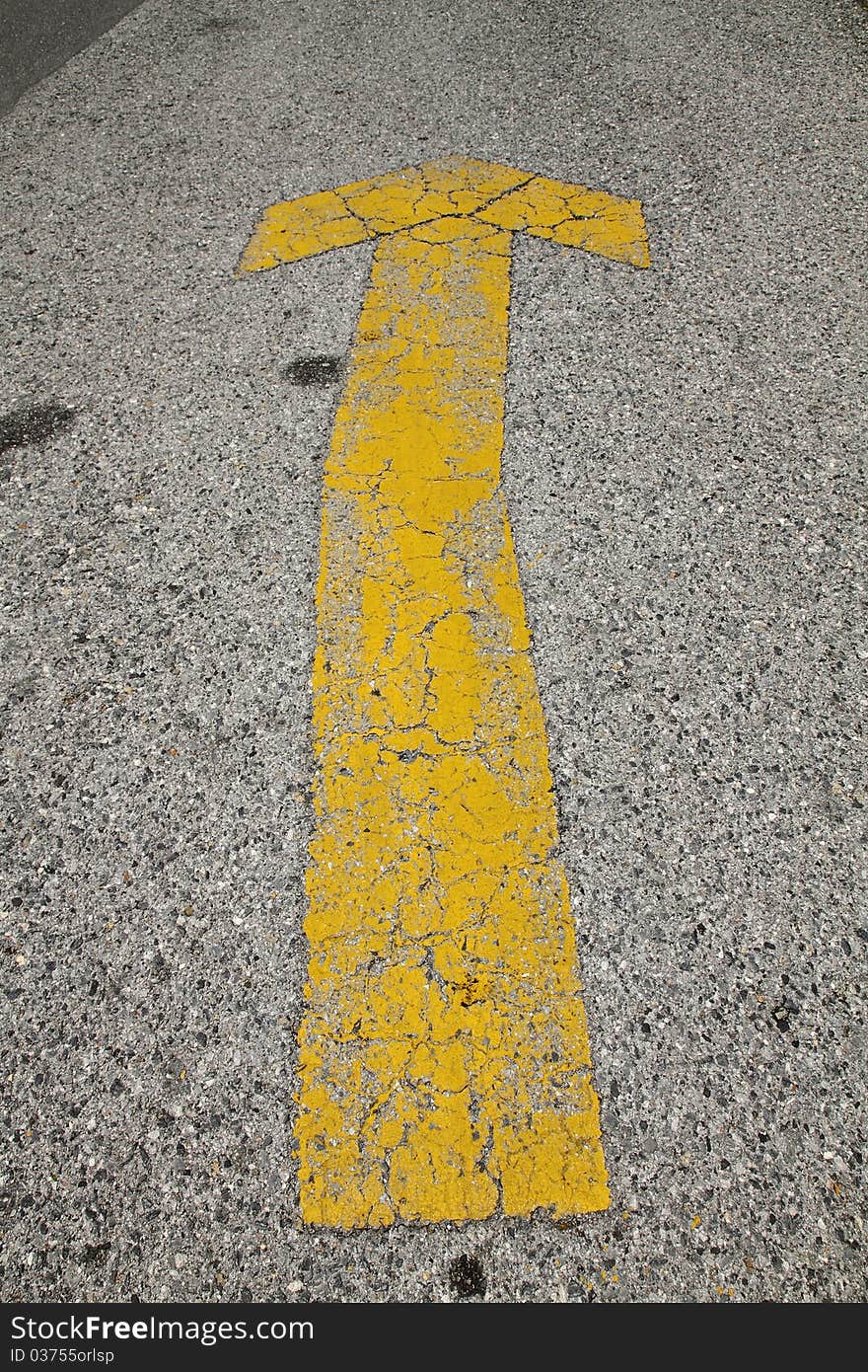 Arrow on road texture