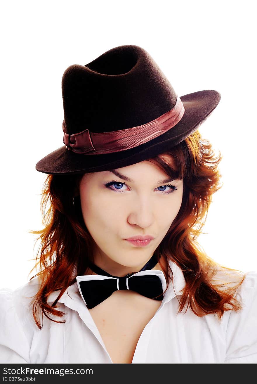 An image of a nice woman in a hat