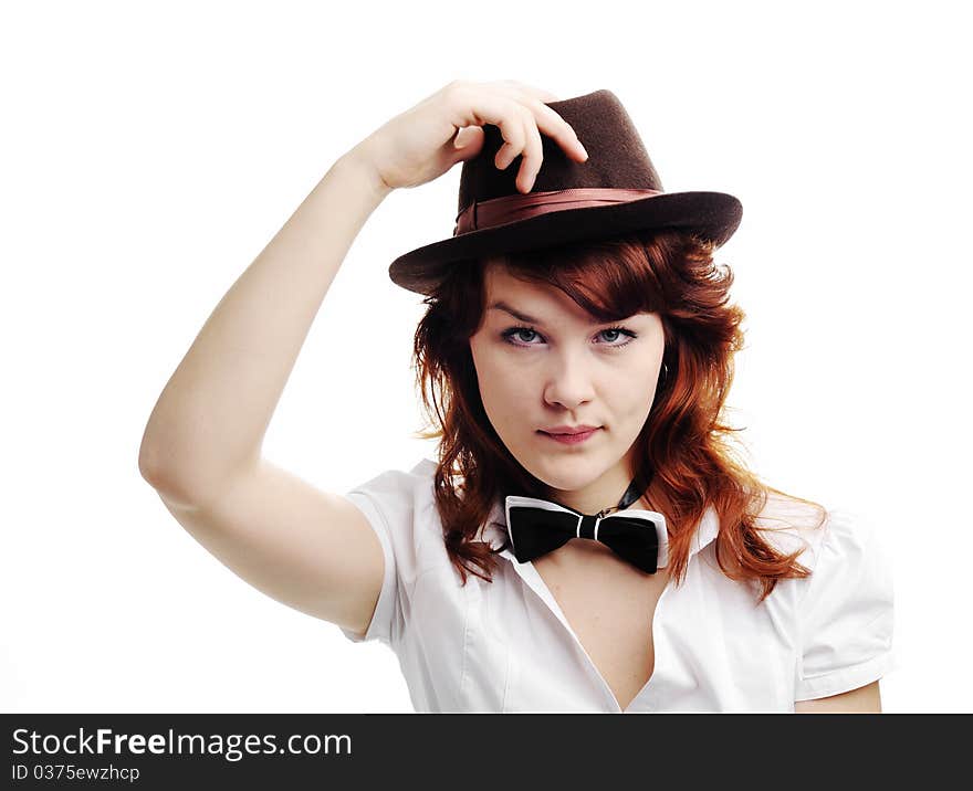 An image of a nice woman in a hat