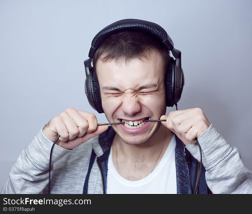 Guy with headphones