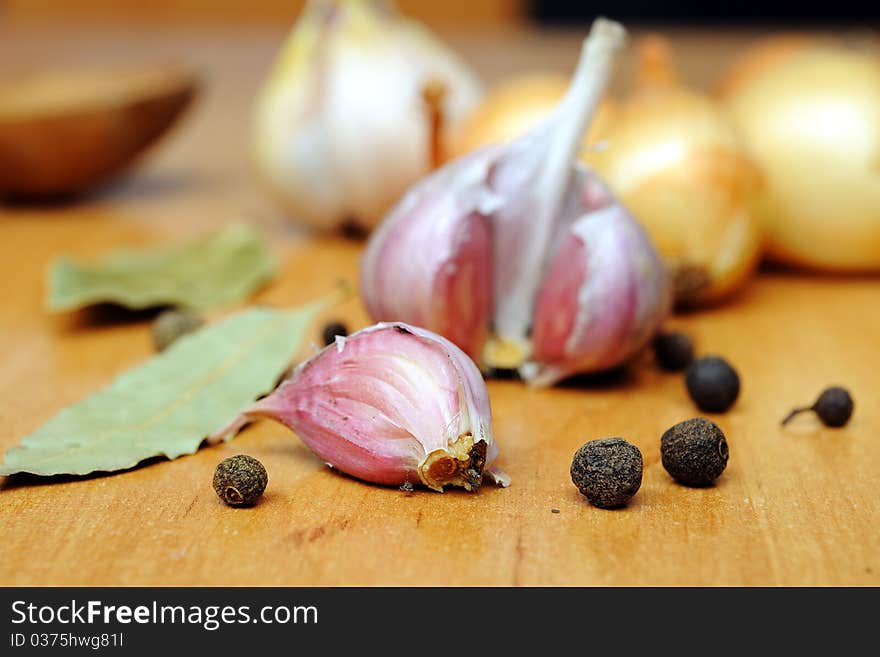 An image of spices on the kitchen table