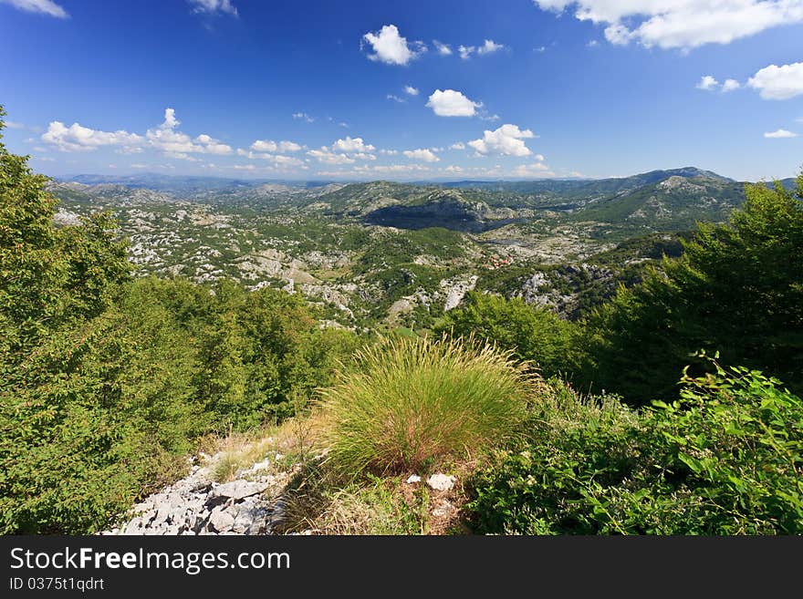 Empty hills and mountains of Montenegro. Empty hills and mountains of Montenegro