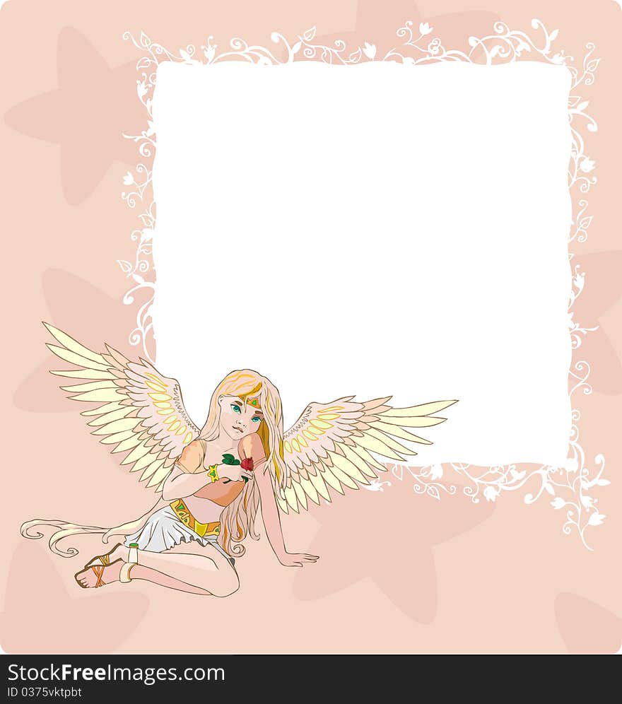 Angel invitation card