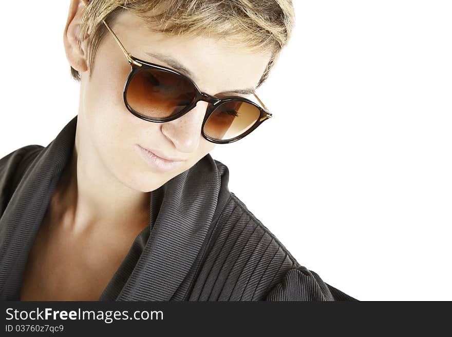 Girl Fashion Portrait With Sunglasses