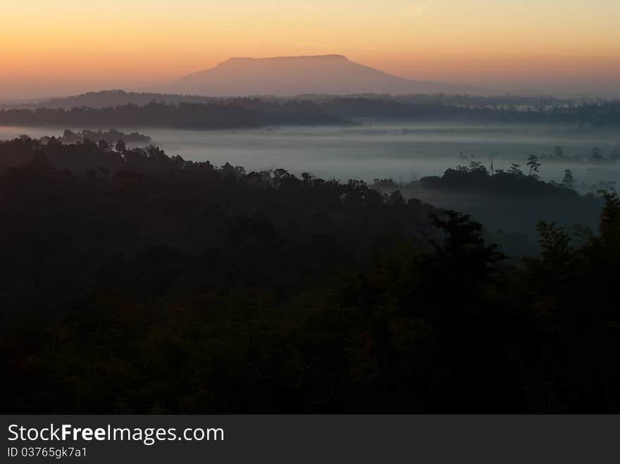 Sunrise of  Nam Nao National Park of Thailand