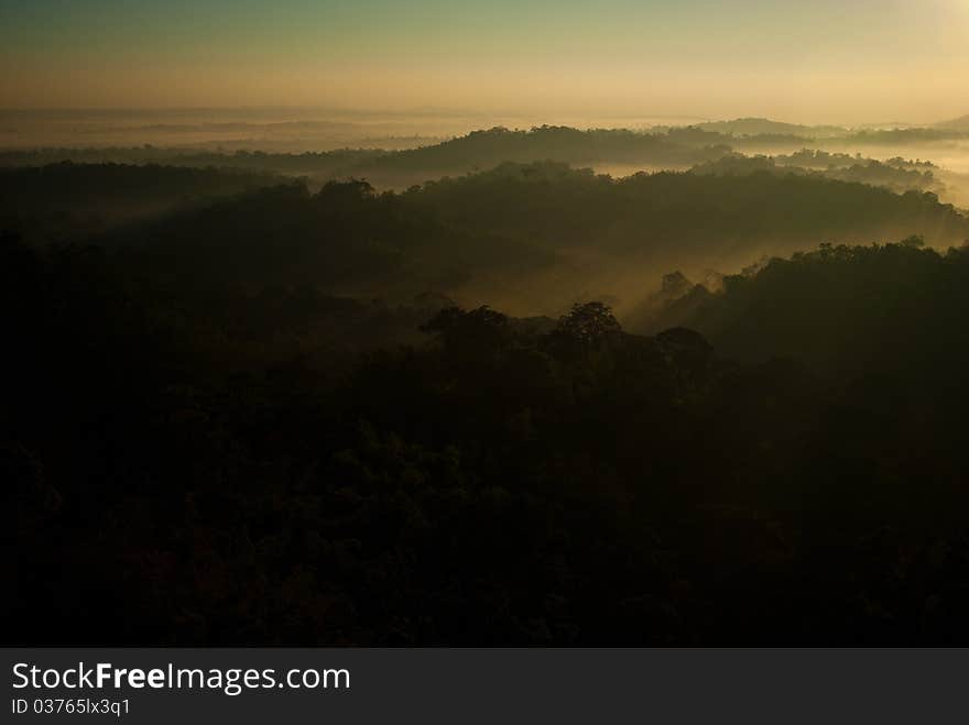 Sunrise Of  Nam Nao National Park Of Thailand