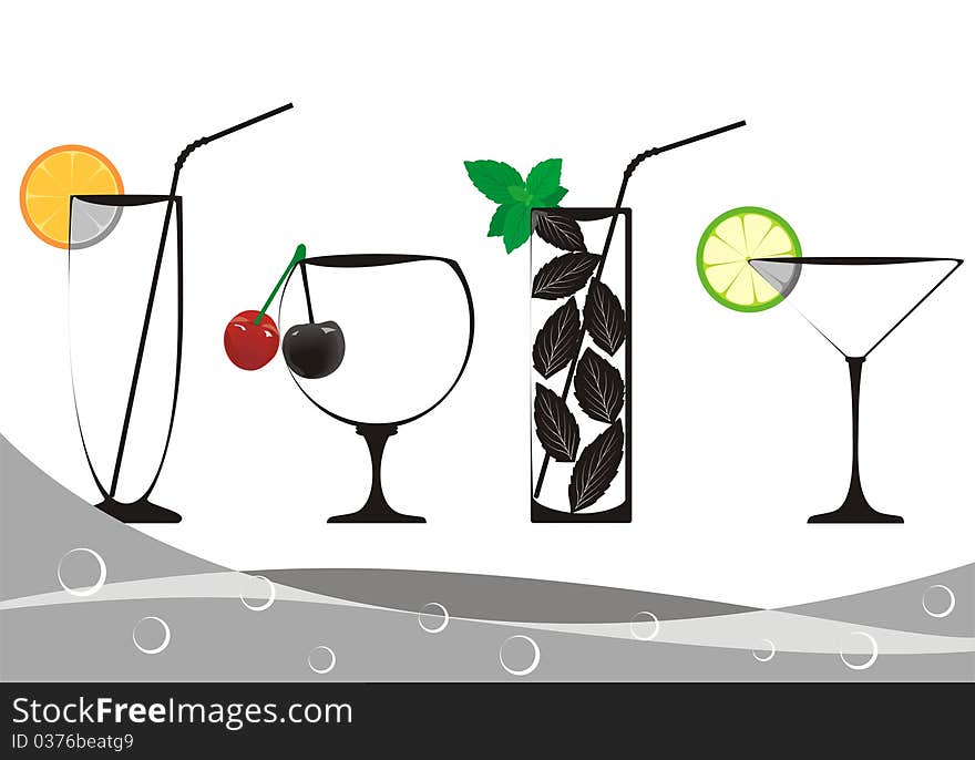 Silhouette Fruit Cocktail