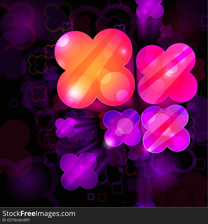 3d bright abstract background - vector illustration