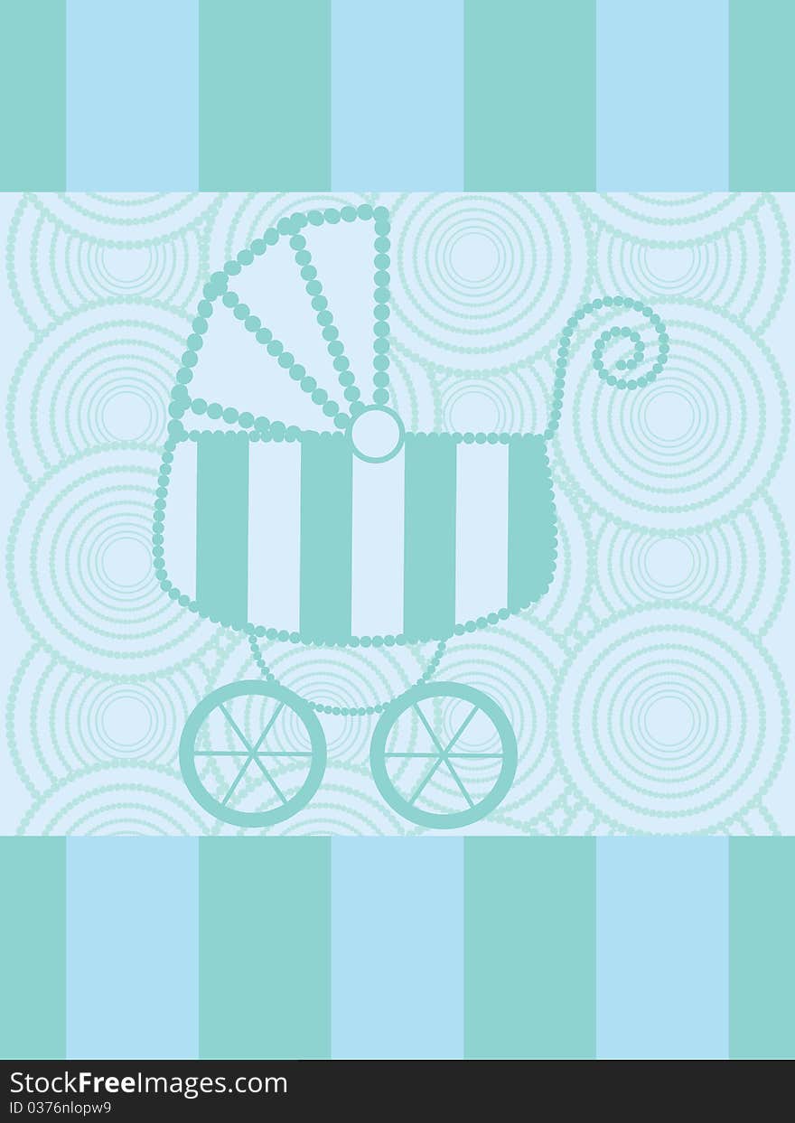 Baby boy arrival announcement card. Baby boy arrival announcement card