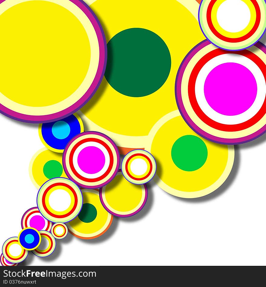 Abstract colorful background with circles