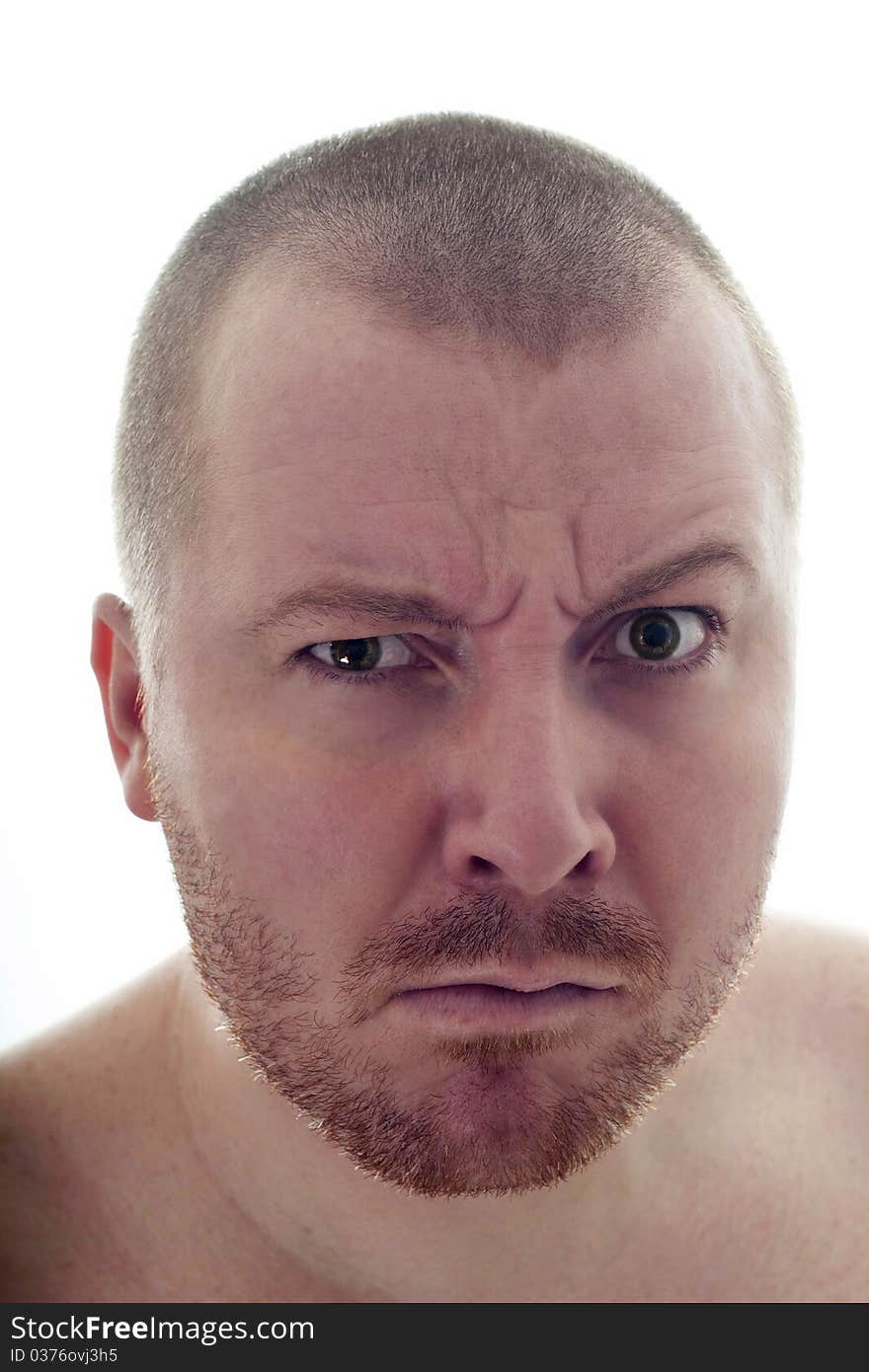 Young man on white background. Young man on white background