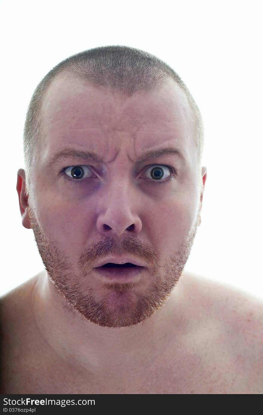 Young man on white background. Young man on white background