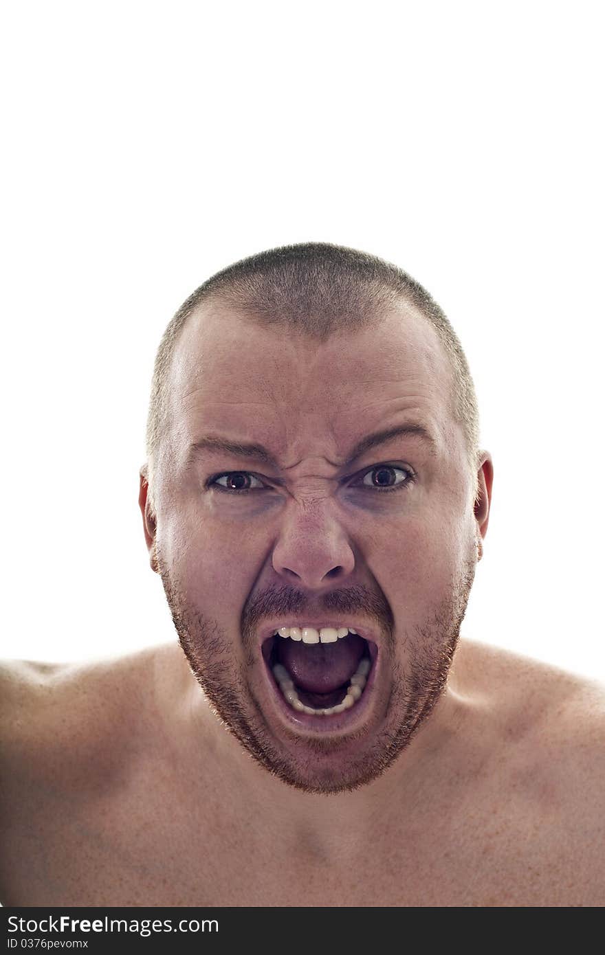 Young man on white background. Young man on white background