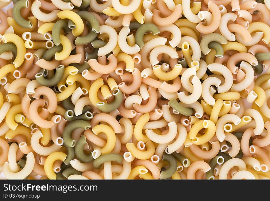 Colorful pasta background