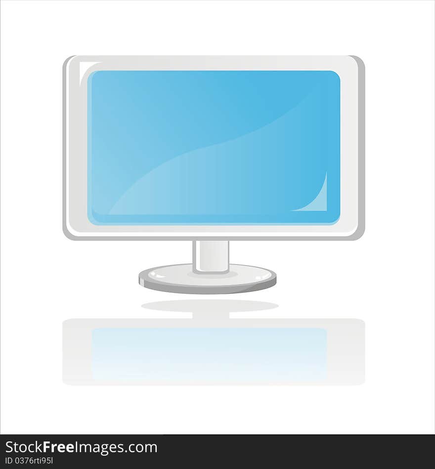 Monitor isolated on white