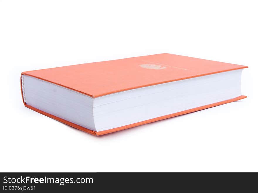 Blank book cover orange