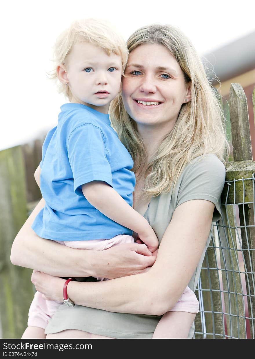 Portrait of mother with her little daughter. Portrait of mother with her little daughter