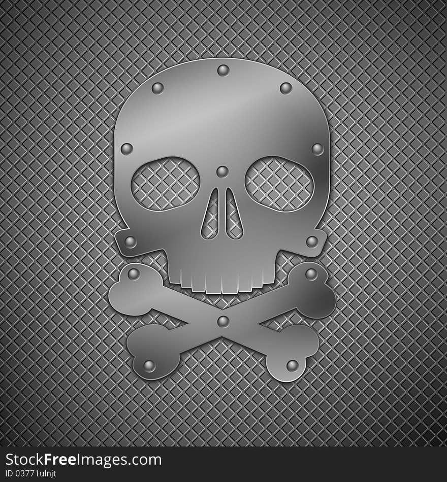 Metallic skull