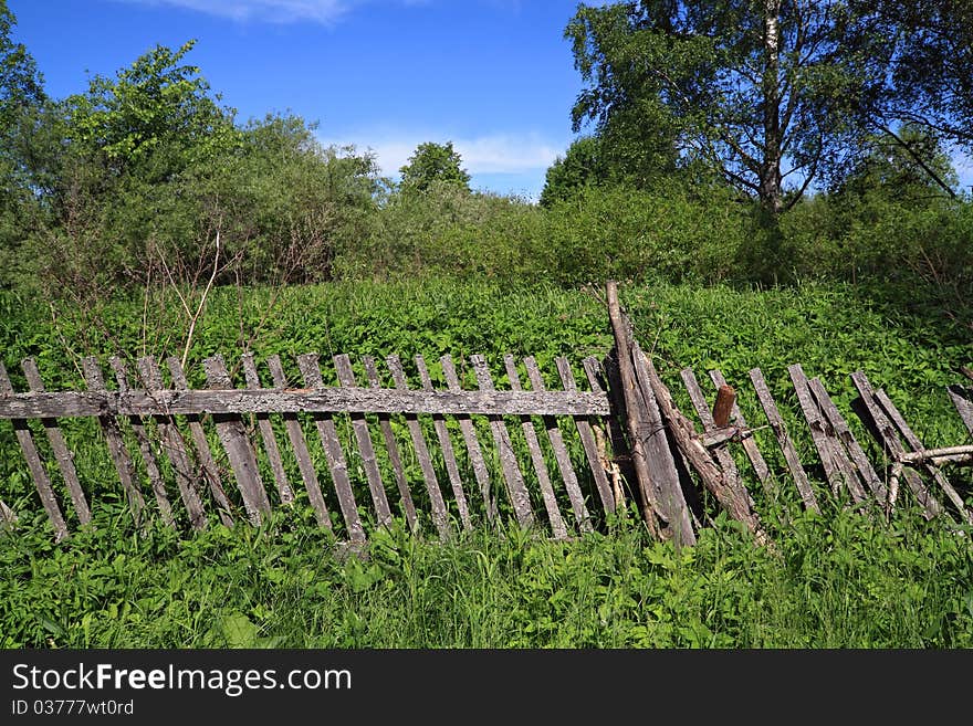 Old wooden fence