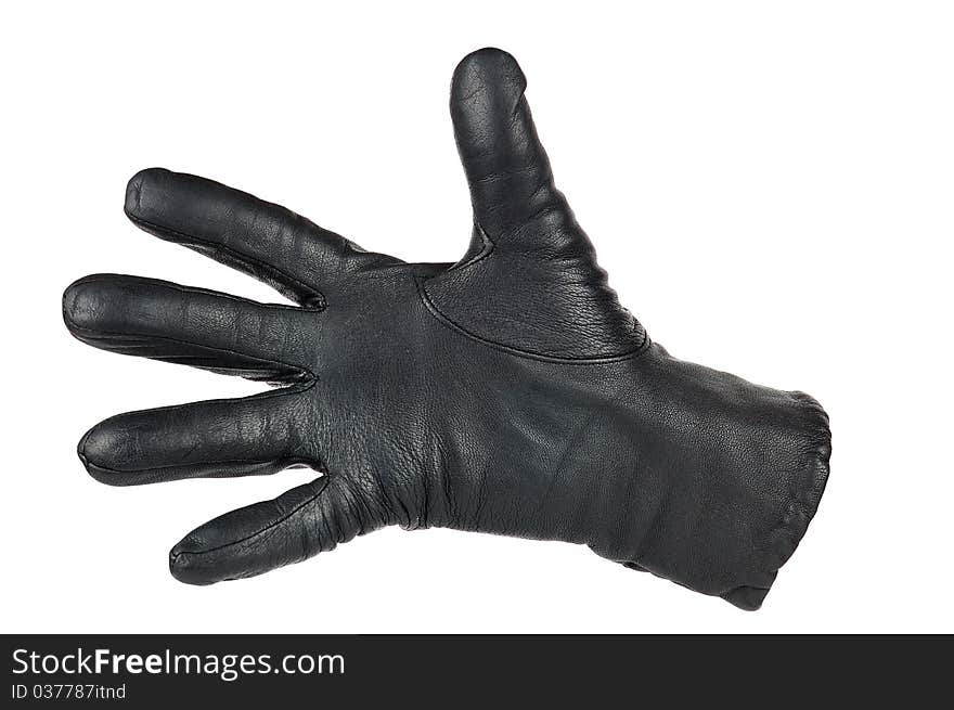 A hand in a glove shows fingers