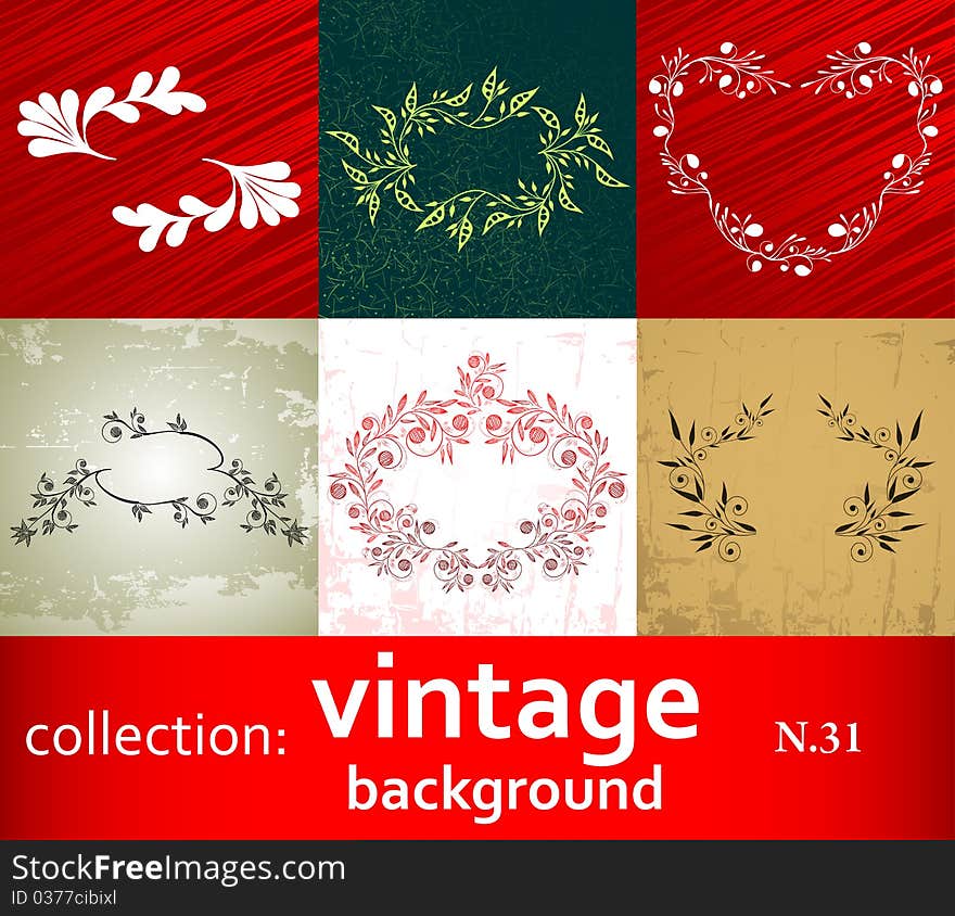 It is a collection vintage background