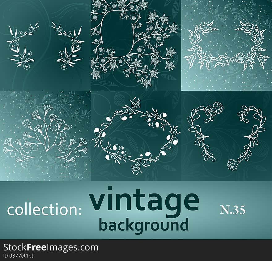 Collection vintage background