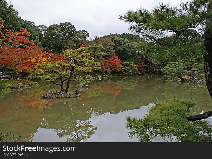 This is the park around golden pavilion