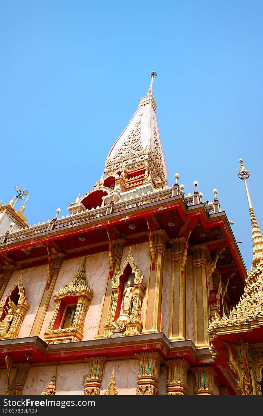 Buddhist temple on a summer day