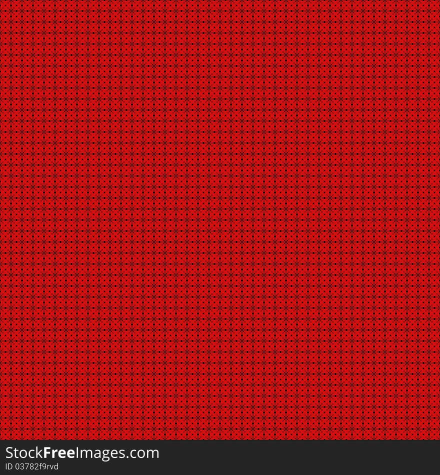 Black pattern on a red background.