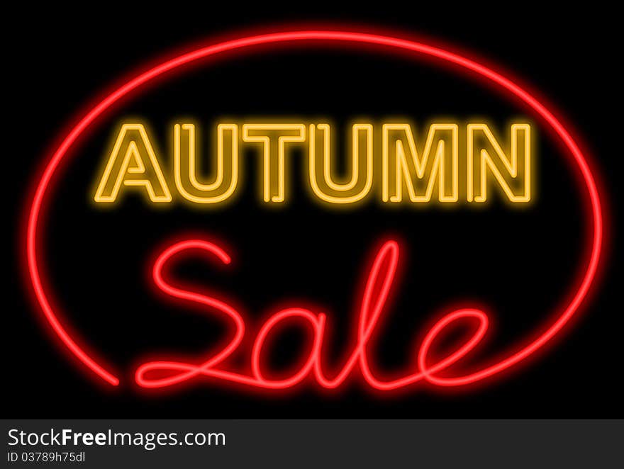 Autumn sale neon