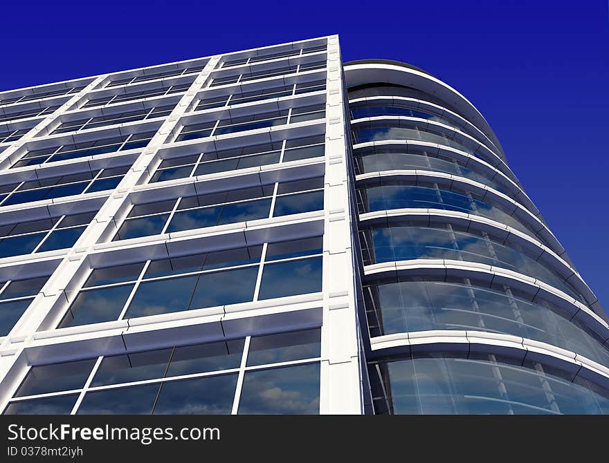 Modern building on a background sky