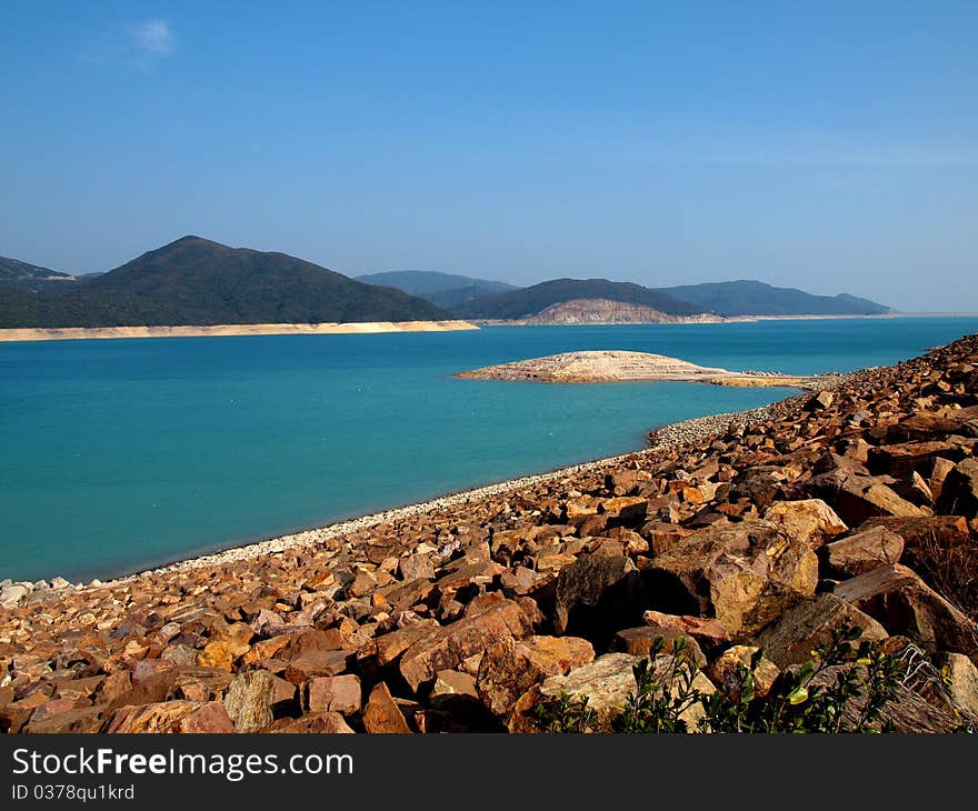 Hong Kong Man Yee Reservoir in Sai Kung Pak Tam Chung. Hong Kong Man Yee Reservoir in Sai Kung Pak Tam Chung