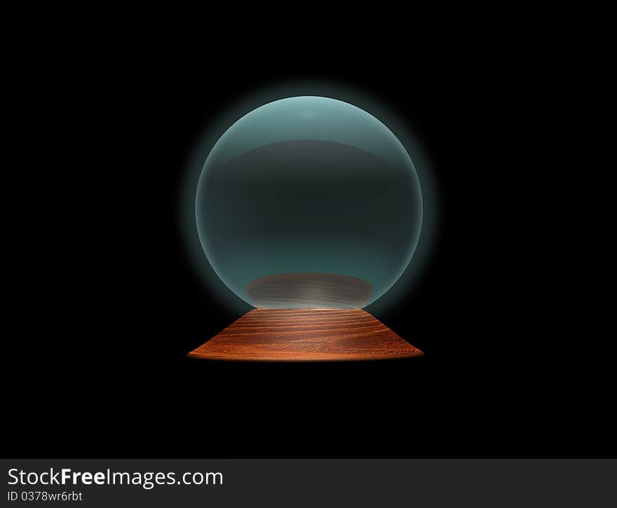 3d generated ilustration of magic ball. 3d generated ilustration of magic ball