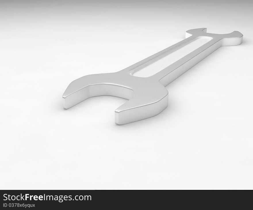 3d generated ilustration of wrench